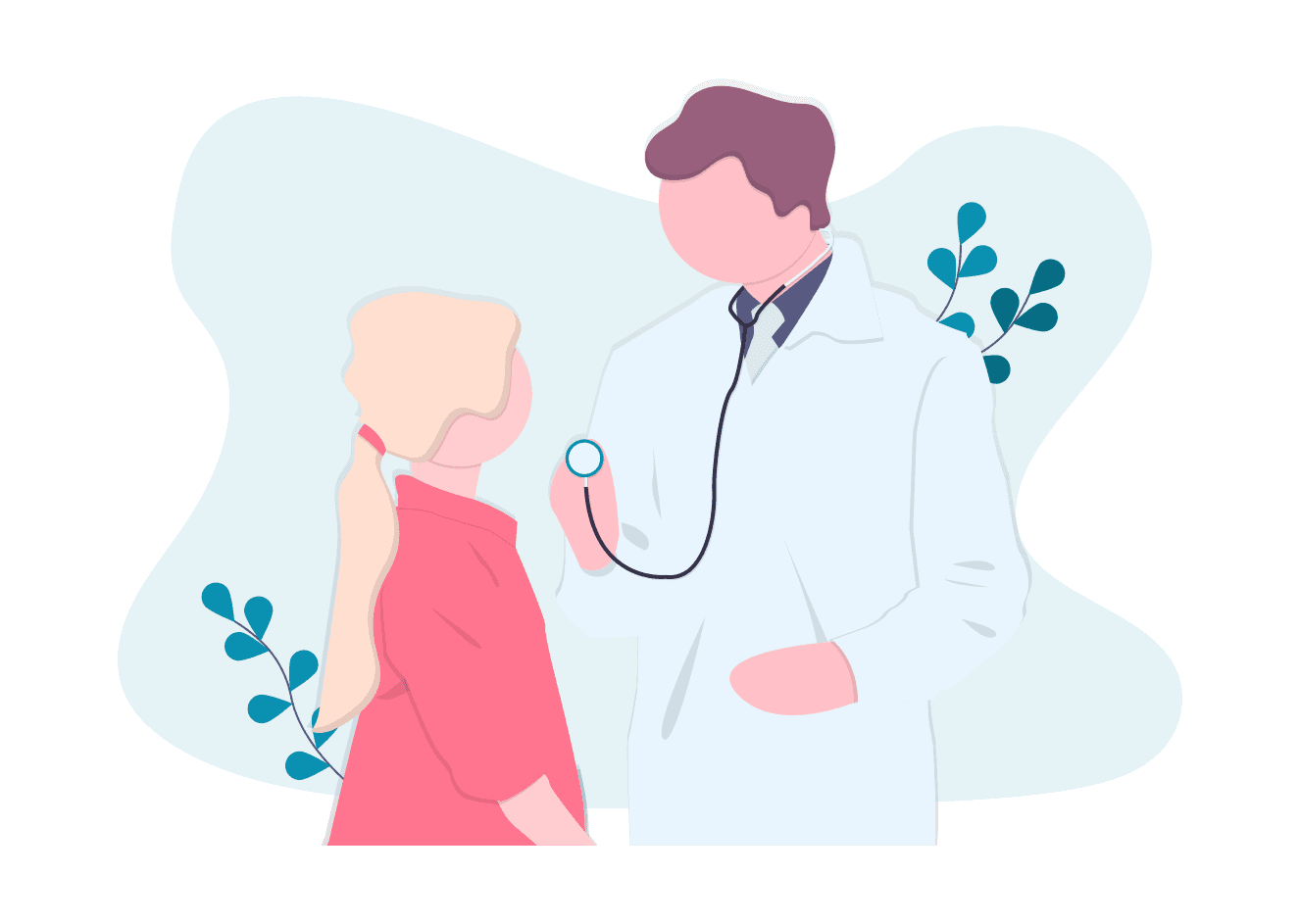 doctor communicates with a patient